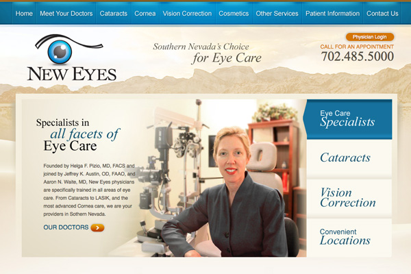 New Eyes Las Vegas Nv Lasik Website Design 