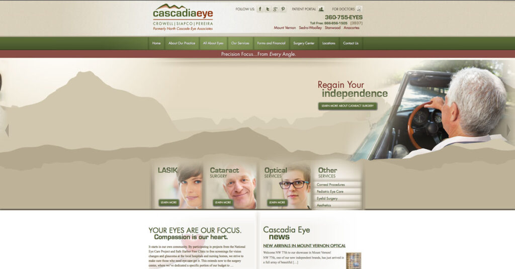 LASIK Eye Care Website Design Skagit Valley WA North ...